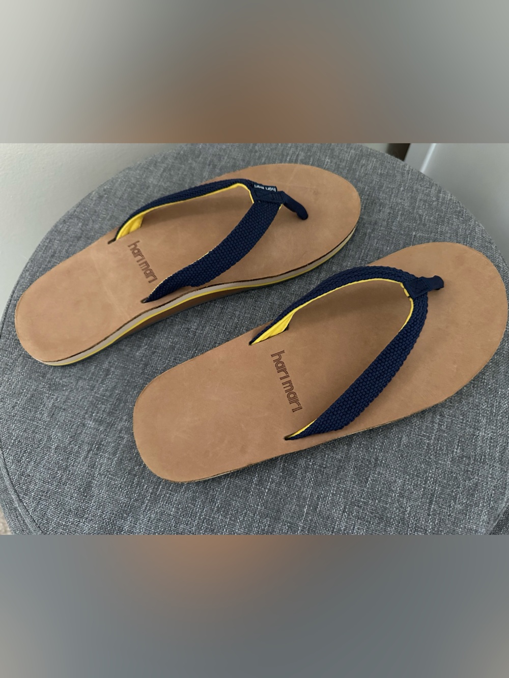 hari mari Fields Women’s Tan Footbed Flip Flops